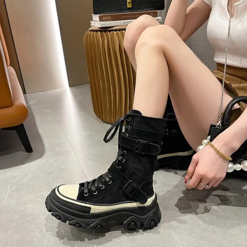 Thick Platform Women Boots Vin - đánh giá và giá Sewing Latex